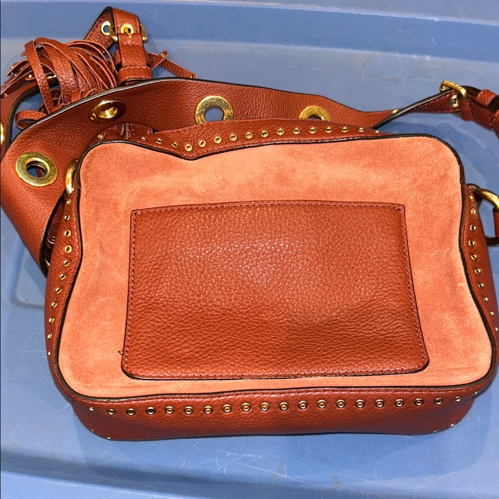 Michael Kors Coral Suede Crossbody Bag